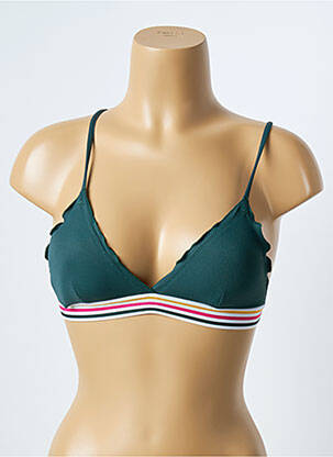 Haut de maillot de bain stretch haut soutien-gorge avec mousse de rembourrage amovible vert YSABEL MORA femme