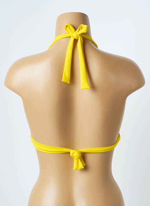 Haut de maillot de bain stretch haut soutien-gorge avec mousse de rembourrage amovible jaune LAGON BLEU femme