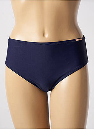 Bas de maillot de bain effet matière satinée culotte bleu YSABEL MORA femme