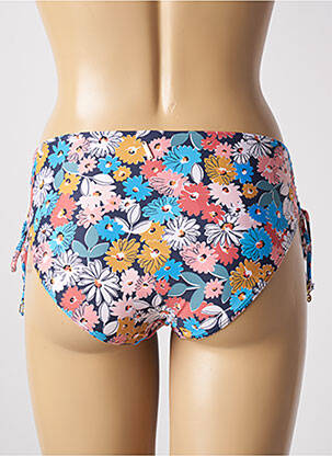 Bas de maillot de bain imprimé fleurs culotte bleu CYELL femme