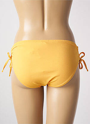 Bas de maillot de bain effet matière satinée culotte jaune YSABEL MORA femme