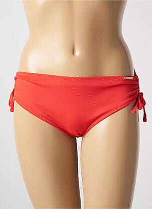 Bas de maillot de bain effet matière satinée culotte rouge YSABEL MORA femme