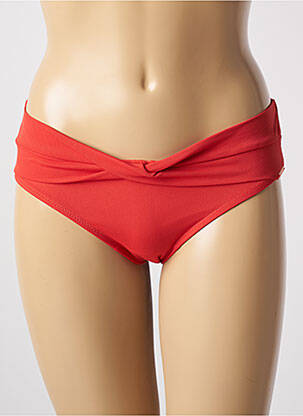 Bas de maillot de bain effet matière satinée culotte rouge YSABEL MORA femme