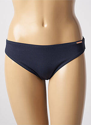 Bas de maillot de bain effet matière satinée culotte bleu YSABEL MORA femme