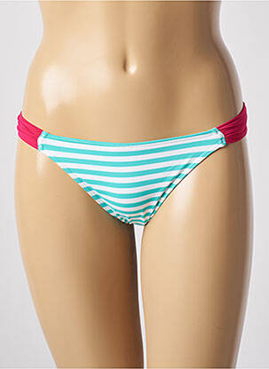 Bas de maillot de bain effet matière satinée culotte bleu KIWI femme