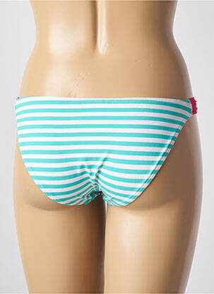Bas de maillot de bain effet matière satinée culotte bleu KIWI femme