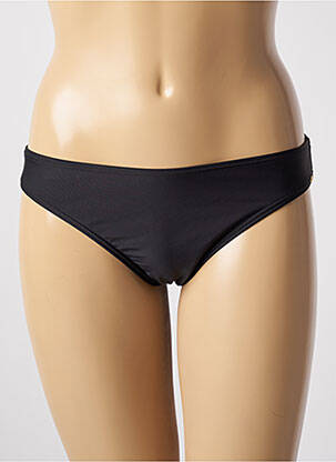 Bas de maillot de bain effet matière satinée culotte noir PIHA femme