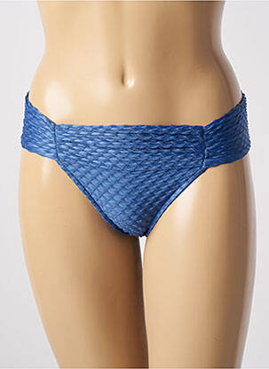 Bas de maillot de bain effet matière satinée culotte bleu RIO DE SOL femme