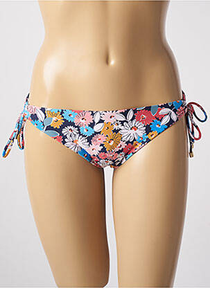 Bas de maillot de bain imprimé fleurs bikini bleu CYELL femme