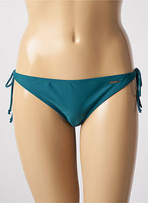 Bas de maillot de bain effet matière satinée bikini vert SUN PROJECT femme