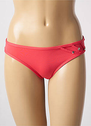 Bas de maillot de bain effet matière satinée culotte rouge KIWI femme