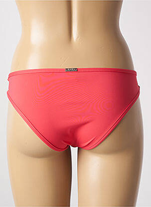 Bas de maillot de bain effet matière satinée culotte rouge KIWI femme