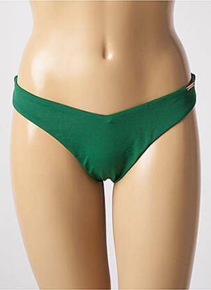 Bas de maillot de bain effet matière satinée culotte vert SEAFOLLY femme