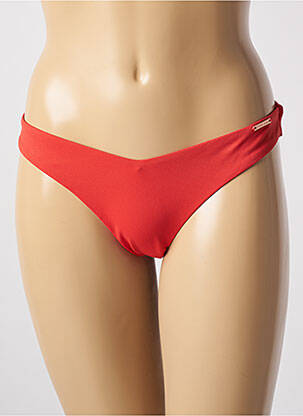 Bas de maillot de bain effet matière satinée culotte rouge SEAFOLLY femme