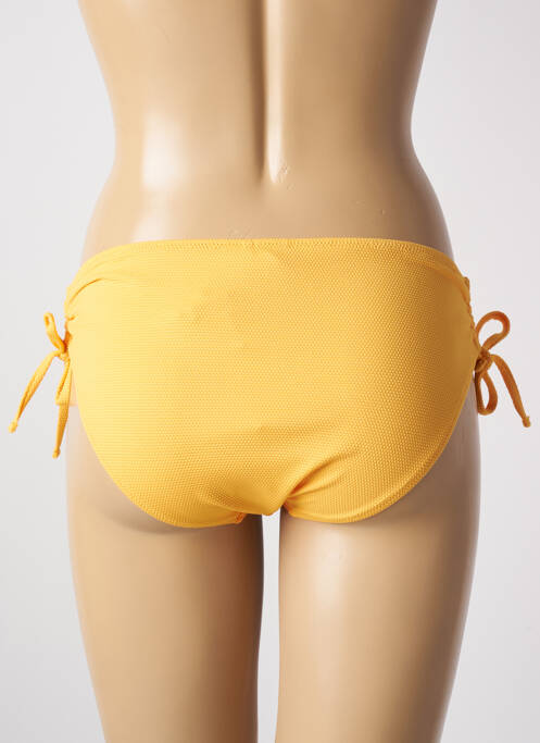Bas de maillot de bain effet matière satinée culotte jaune YSABEL MORA femme