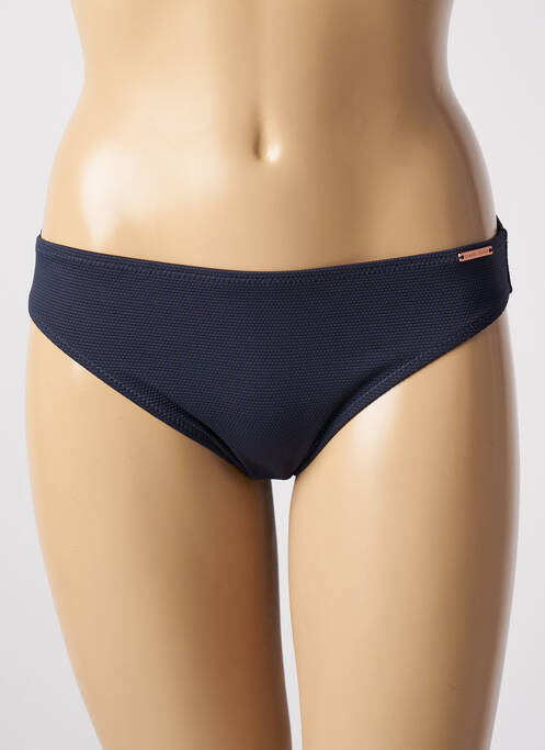 Bas de maillot de bain effet matière satinée culotte bleu YSABEL MORA femme