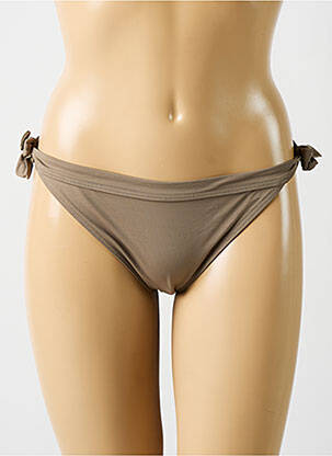 Bas de maillot de bain stretch bikini gris KIWI femme
