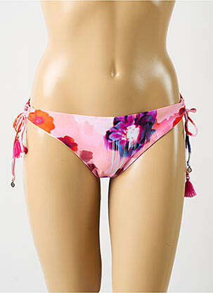 Bas de maillot de bain imprimé fleurs bikini rose CYELL femme