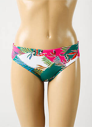 Bas de maillot de bain imprimé tie and dye culotte vert TESSY femme