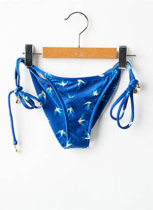 Bas de maillot de bain tissage satiné bikini bleu RIO DE SOL femme