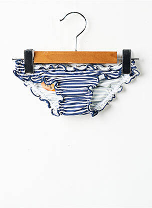 Bas de maillot de bain imprimé rayures bleu BORABORA fille