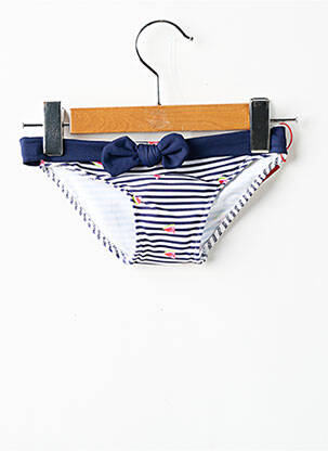 Bas de maillot de bain imprimé rayures bleu BORABORA fille