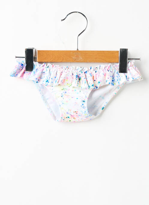 Bas de maillot de bain imprimé fantaisie blanc BORABORA fille