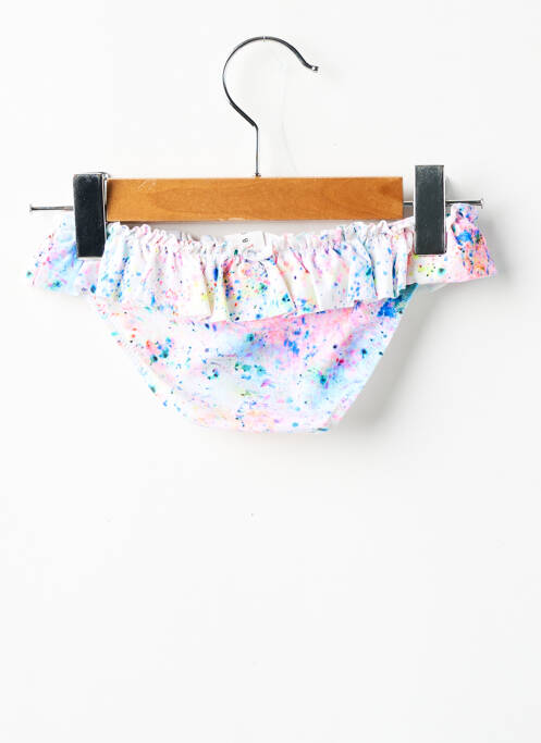 Bas de maillot de bain imprimé fantaisie blanc BORABORA fille