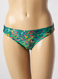Bas de maillot de bain effet matière satinée culotte vert RIO DE SOL femme
