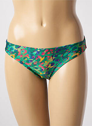 Bas de maillot de bain effet matière satinée culotte vert RIO DE SOL femme