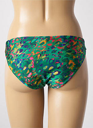 Bas de maillot de bain effet matière satinée culotte vert RIO DE SOL femme