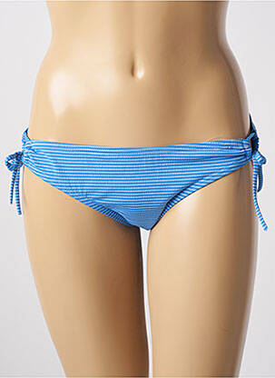 Bas de maillot de bain imprimé rayures bikini bleu PROTEST femme