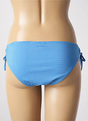 Bas de maillot de bain effet matière satinée bikini bleu PROTEST femme