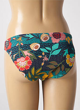 Bas de maillot de bain imprimé fleurs culotte bleu YSABEL MORA femme