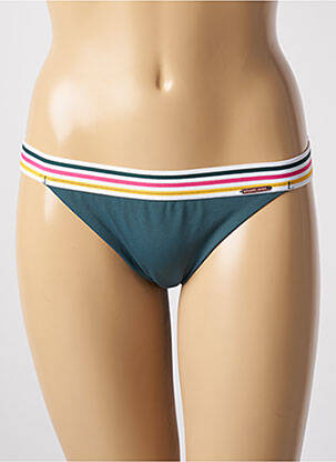 Bas de maillot de bain effet matière satinée culotte vert YSABEL MORA femme
