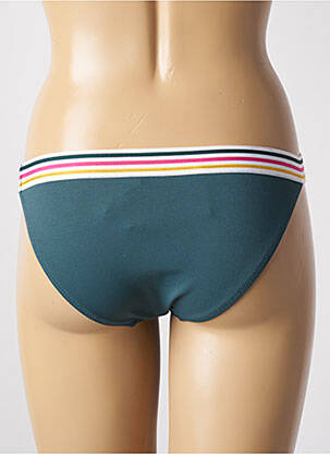 Bas de maillot de bain effet matière satinée culotte vert YSABEL MORA femme