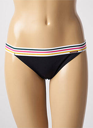 Bas de maillot de bain effet matière satinée culotte noir YSABEL MORA femme