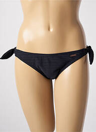 Bas de maillot de bain tissage satiné bikini noir PROTEST femme