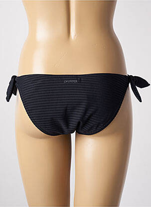 Bas de maillot de bain tissage satiné bikini noir PROTEST femme