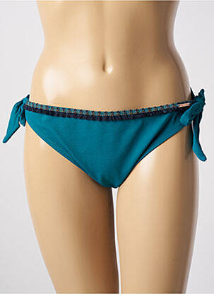 Bas de maillot de bain fermeture liens à nouer bikini bleu YSABEL MORA femme