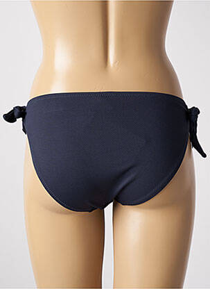 Bas de maillot de bain fermeture liens à nouer bikini bleu fonce YSABEL MORA femme