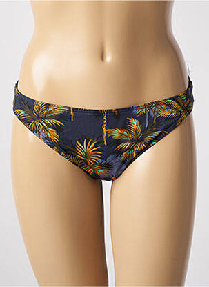 Bas de maillot de bain tissage satiné culotte bleu KIWI femme