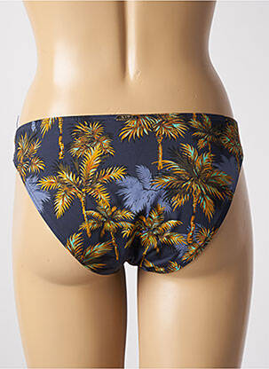Bas de maillot de bain tissage satiné culotte bleu KIWI femme