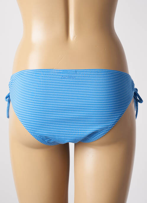 Bas de maillot de bain effet matière satinée bikini bleu PROTEST femme