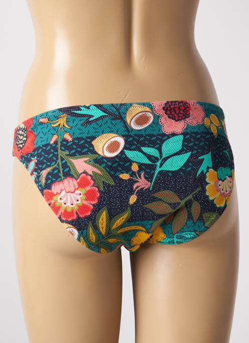 Bas de maillot de bain imprimé fleurs culotte bleu YSABEL MORA femme