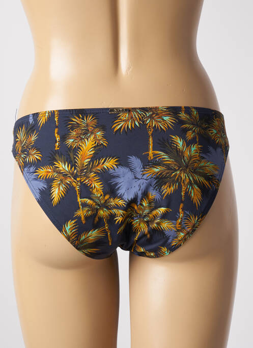 Bas de maillot de bain tissage satiné culotte bleu KIWI femme