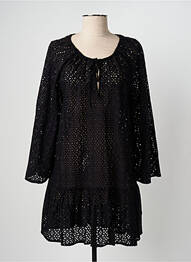 Robe courte manches longues manches longues noir SEAFOLLY femme