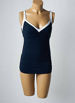 Top de bain haut soutien-gorge emboitant bleu SEAFOLLY femme