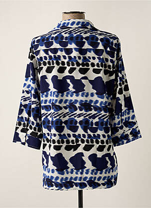 Tunique manches longues tissage crêpe bleu MARELLA femme
