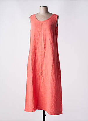 Robe longue sans manche sans manche orange DOLCEZZA femme